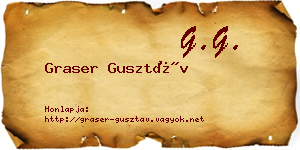 Graser Gusztáv névjegykártya