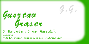 gusztav graser business card